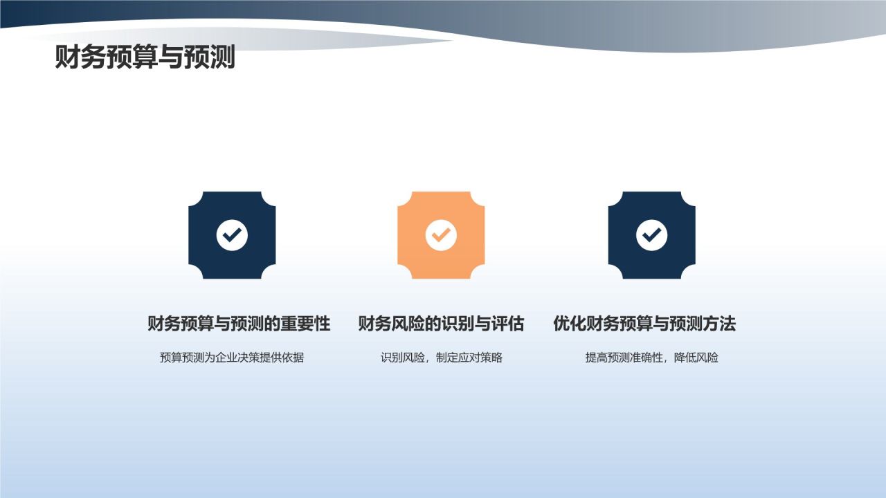 蓝色商务风企业财务金融优化策略PPT模板