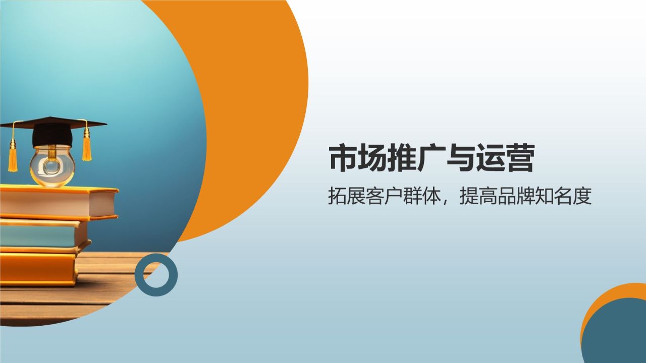 蓝色商务风线上线下融合教育培训商业计划书PPT模板