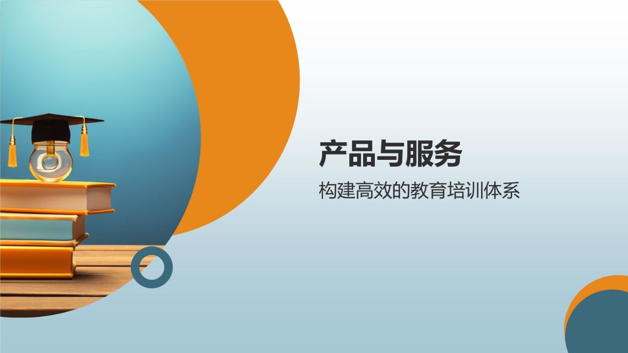 蓝色商务风线上线下融合教育培训商业计划书PPT模板