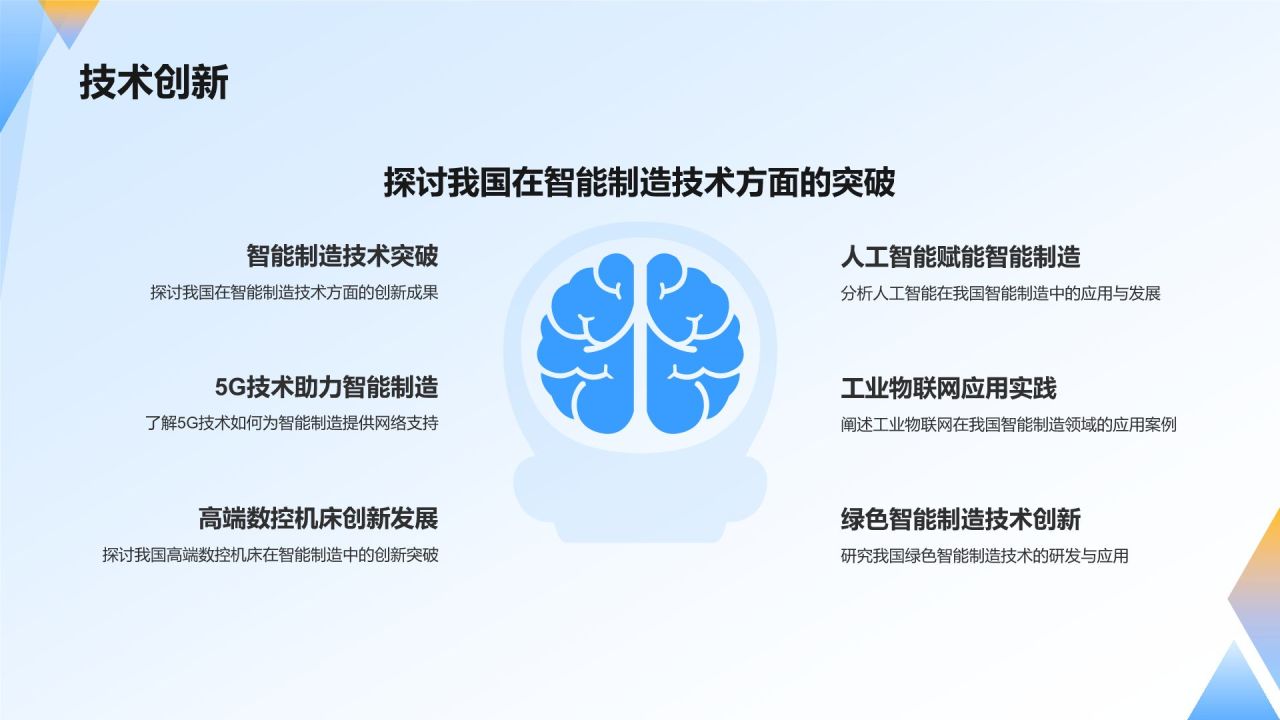 蓝色科技风智能制造教学演示PPT模板