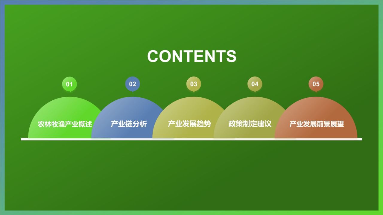 绿色摄影风农林牧渔产业发展PPT模板