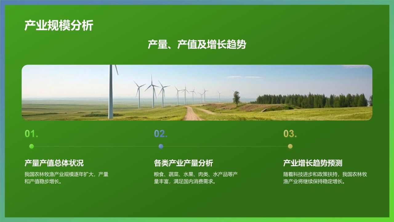 绿色摄影风农林牧渔产业发展PPT模板