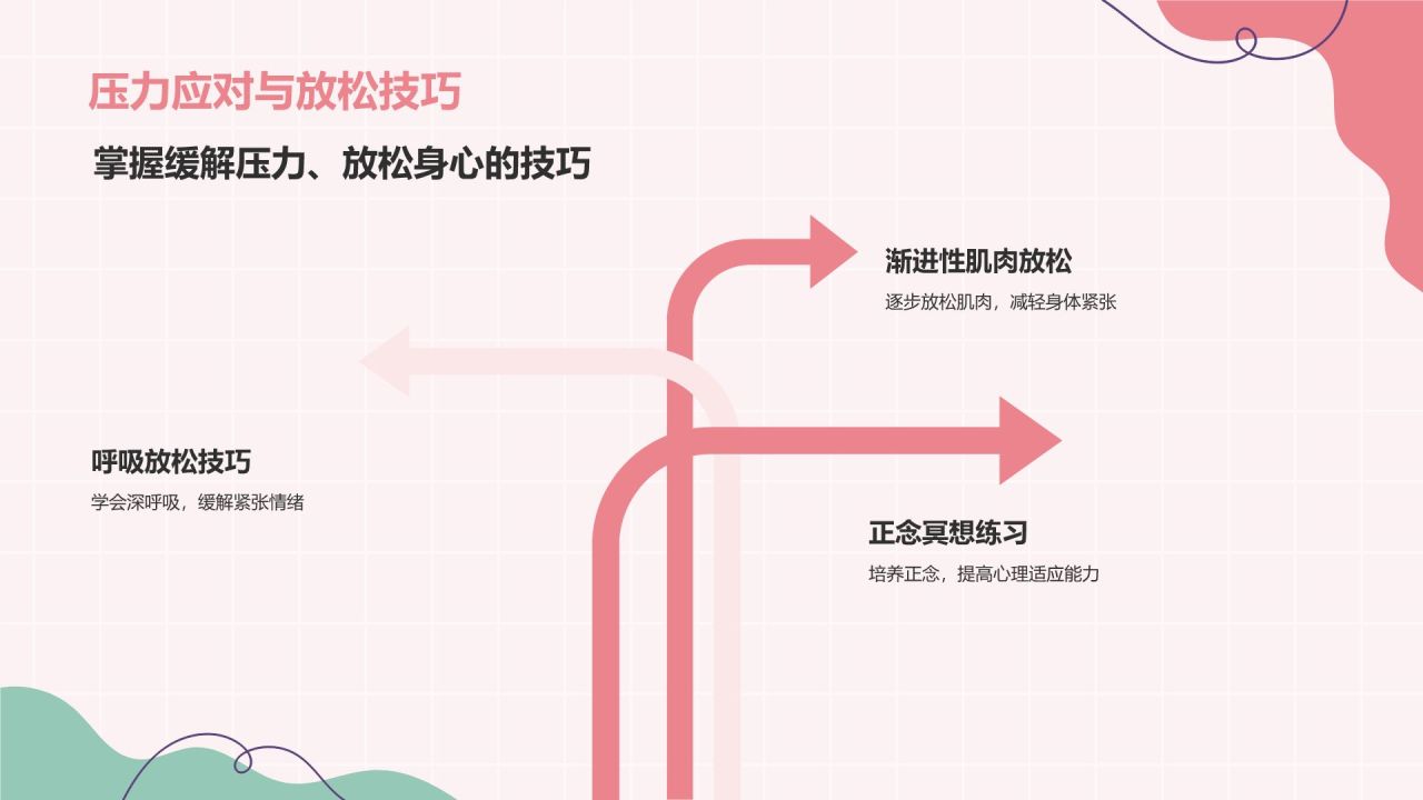 红色插画风心理健康主题班会PPT模板