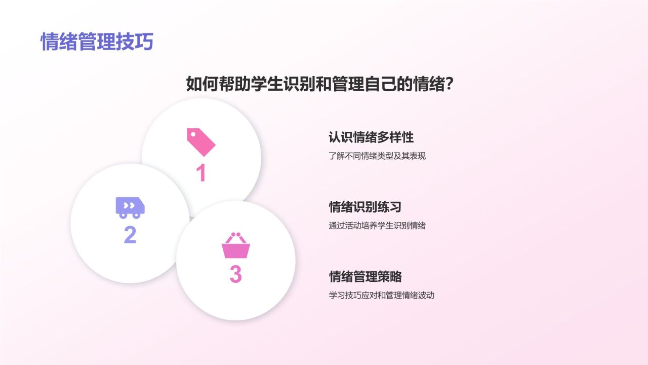 紫色插画风中小学生心理健康主题班会PPT模板