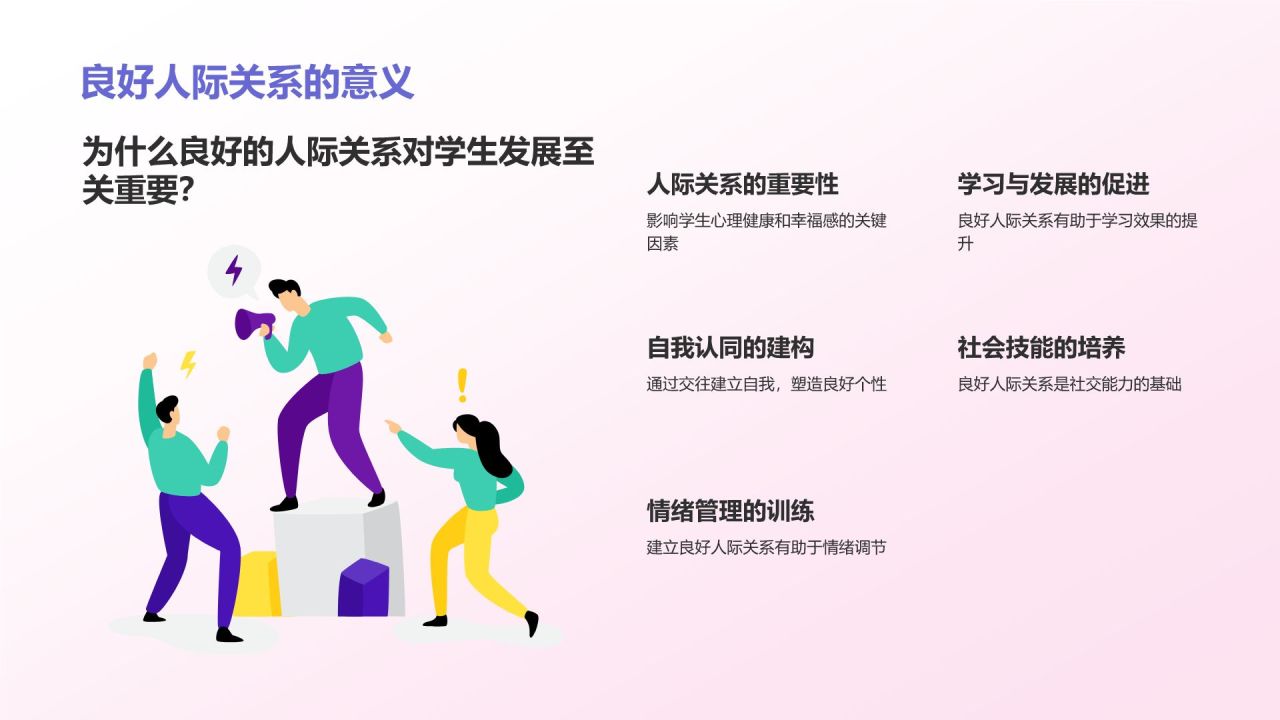 紫色插画风中小学生心理健康主题班会PPT模板
