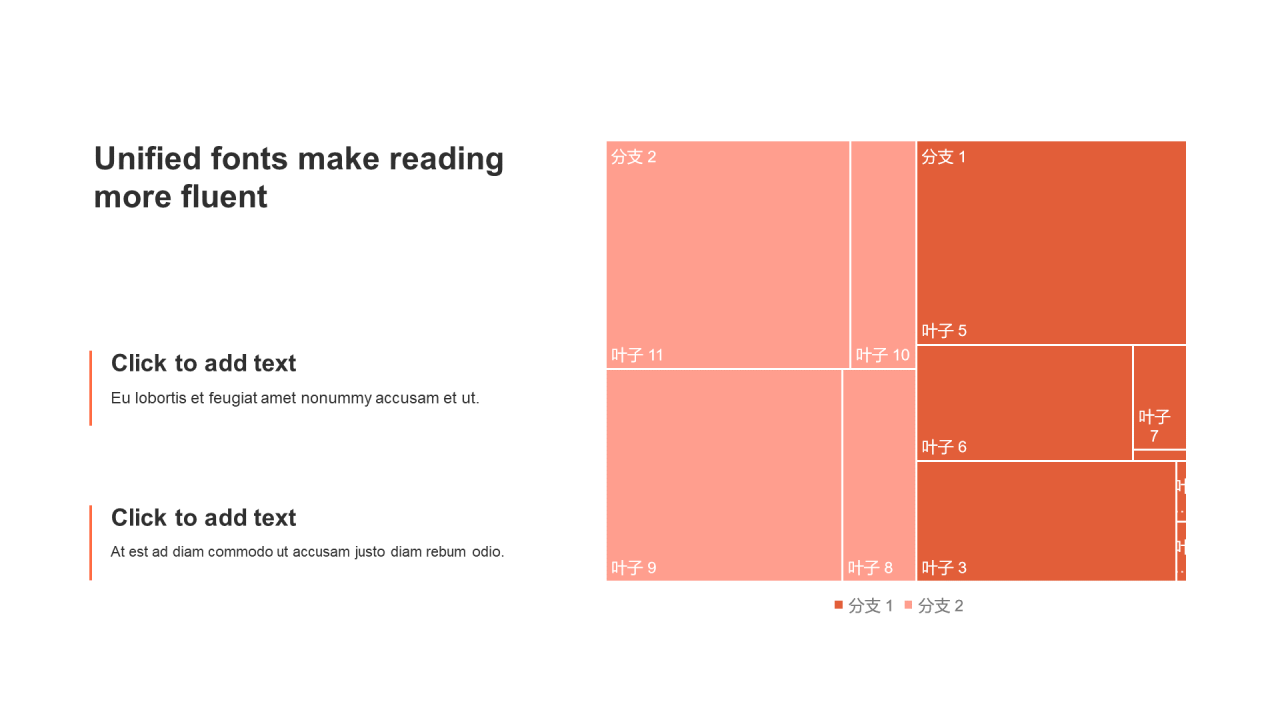 扁平风PPT树状图