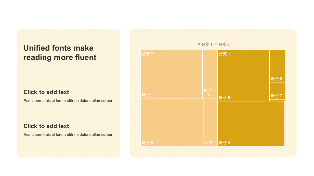 扁平风PPT树状图