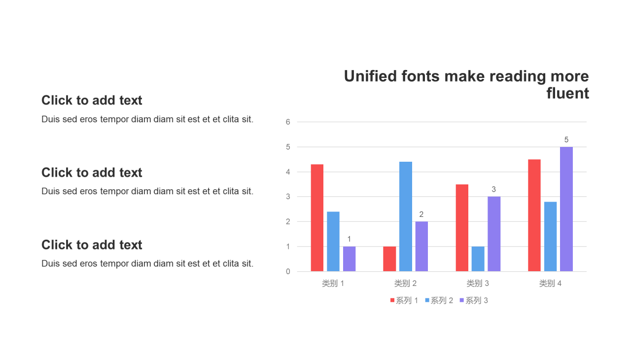 扁平风PPT柱形图