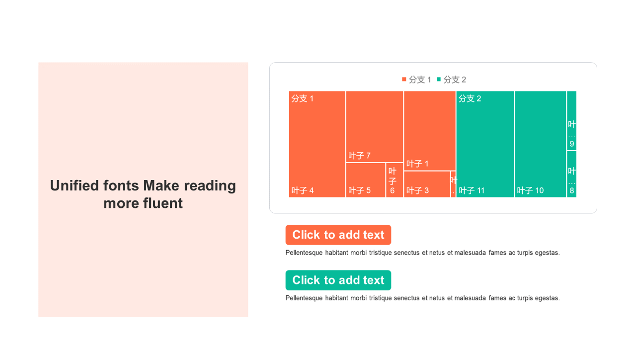 扁平风PPT树状图