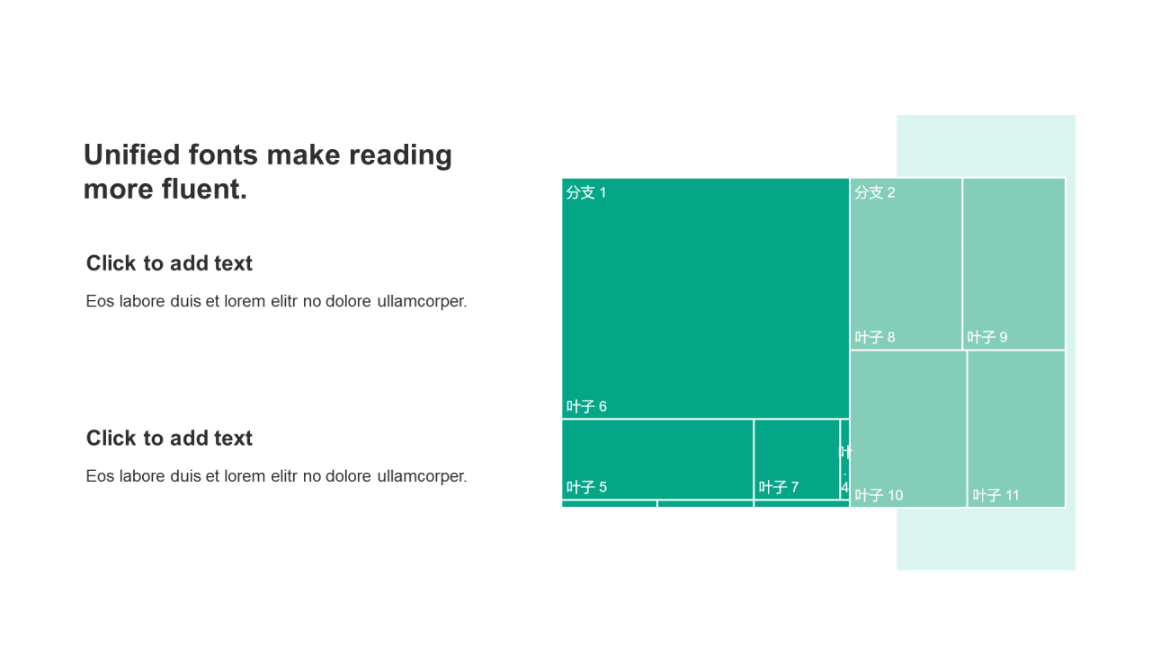扁平风PPT树状图