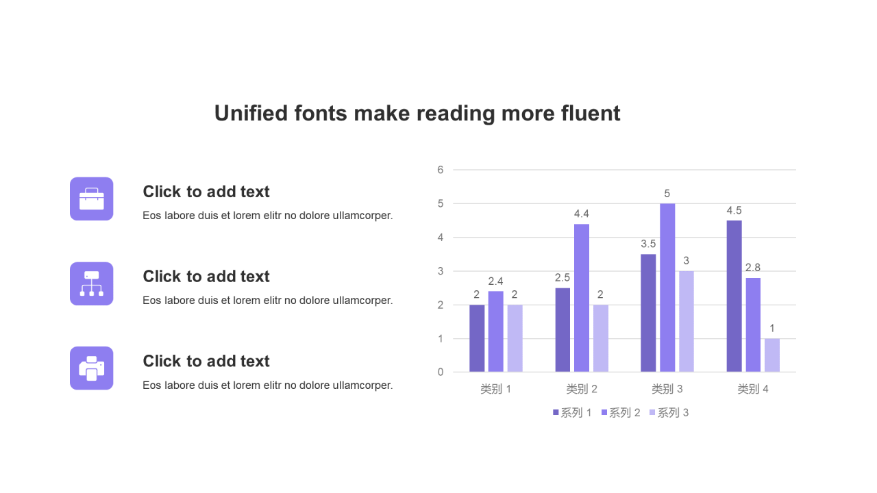 扁平风PPT柱形图