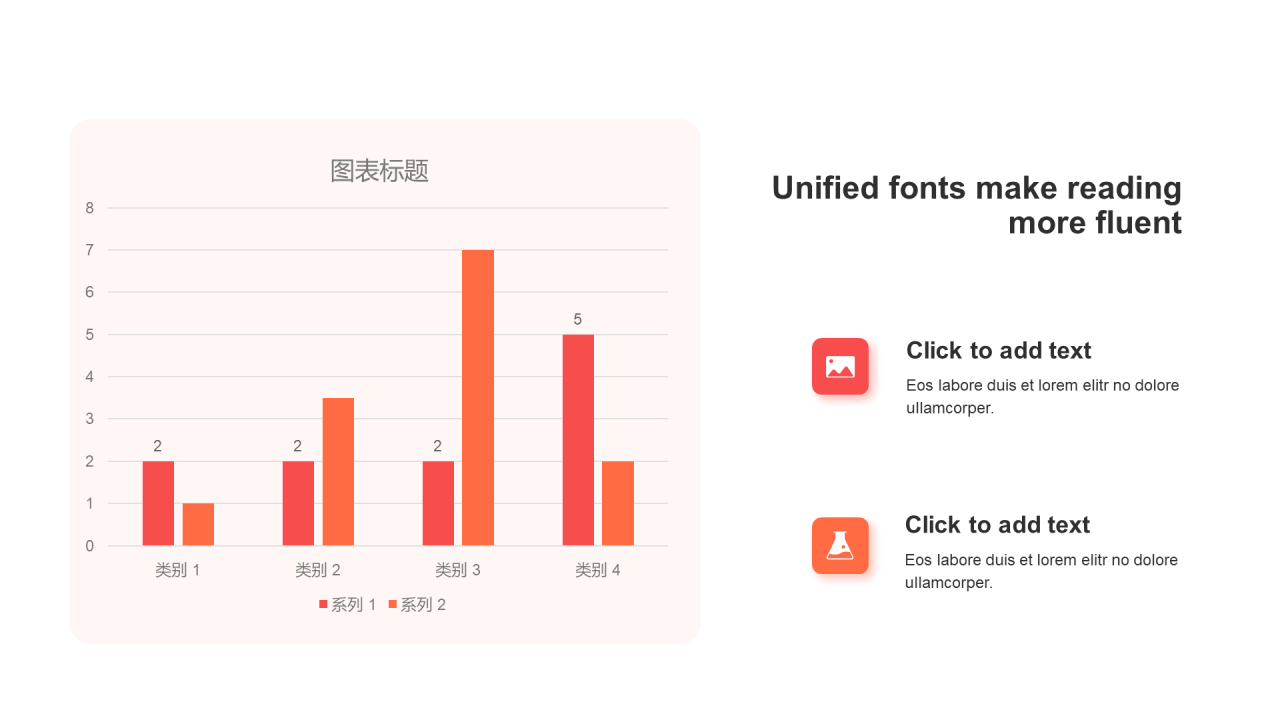 扁平风PPT柱形图