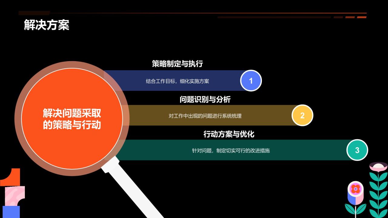 红色插画风个人转正答辩PPT模板