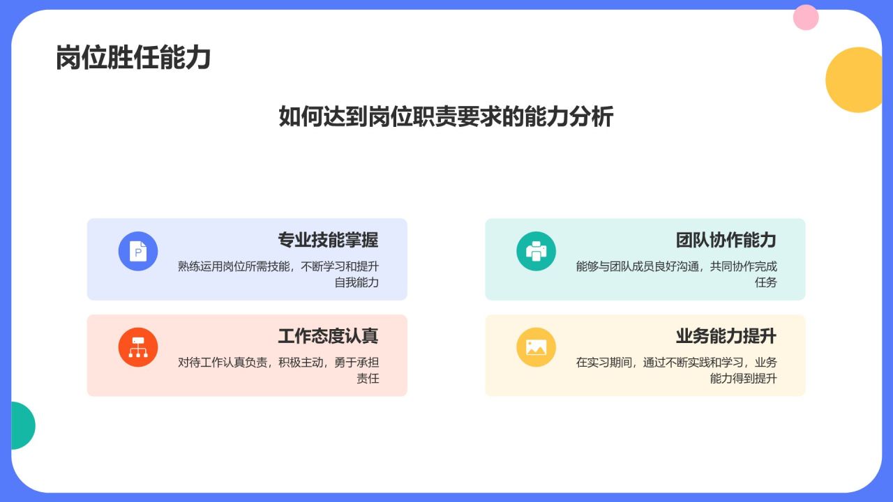 蓝色插画风实习期转正述职报告PPT模板