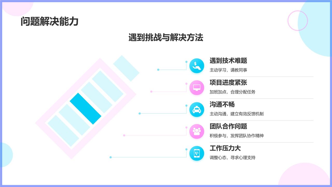 蓝色插画风实习期转正述职报告PPT模板