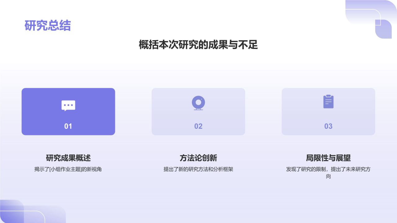 蓝色3D风小组作业汇报PPT模板