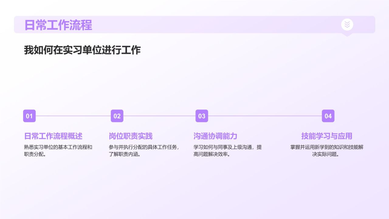 紫色插画风实习汇报PPT模板