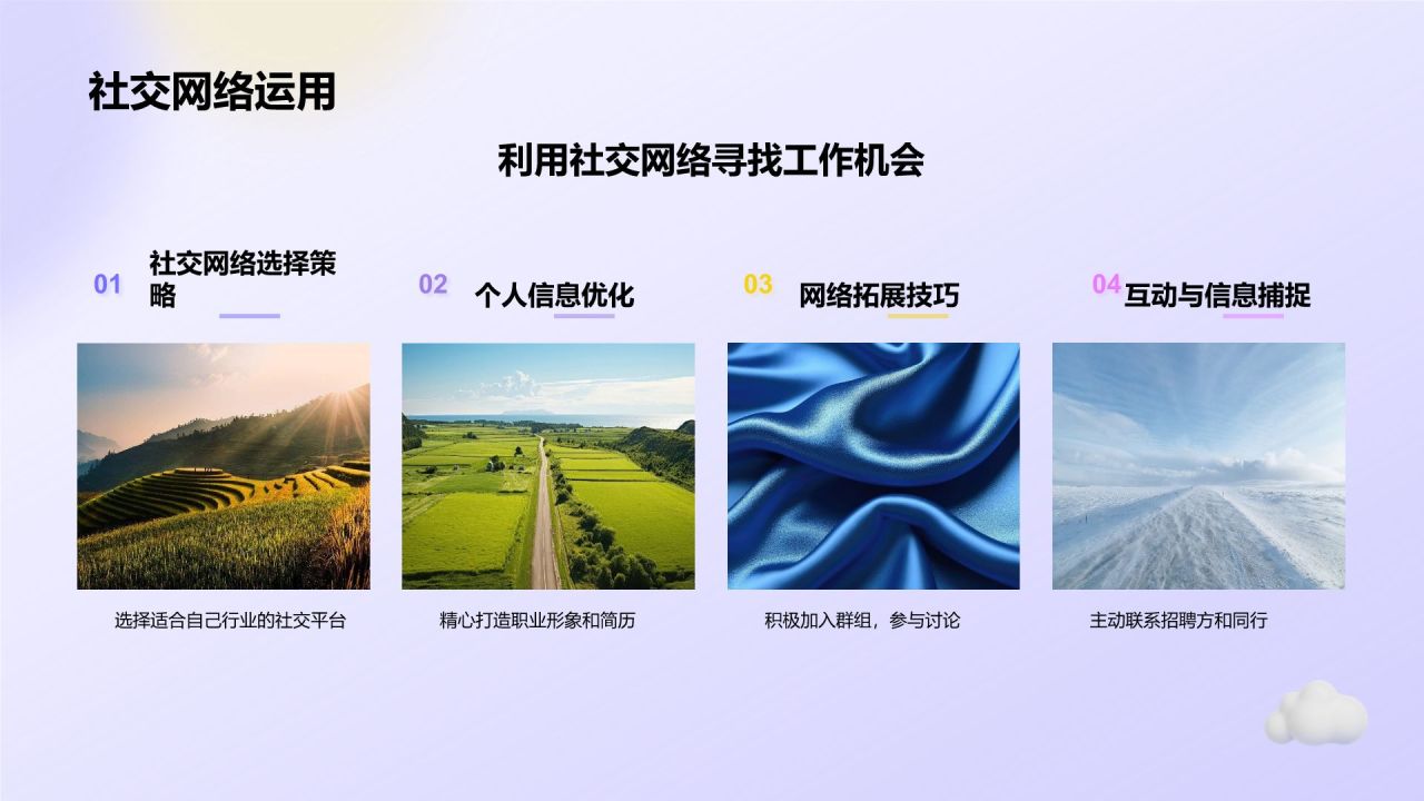 蓝色3D风春季招聘PPT模板