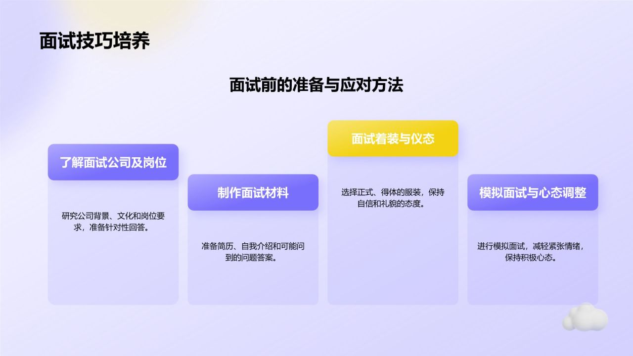 蓝色3D风春季招聘PPT模板