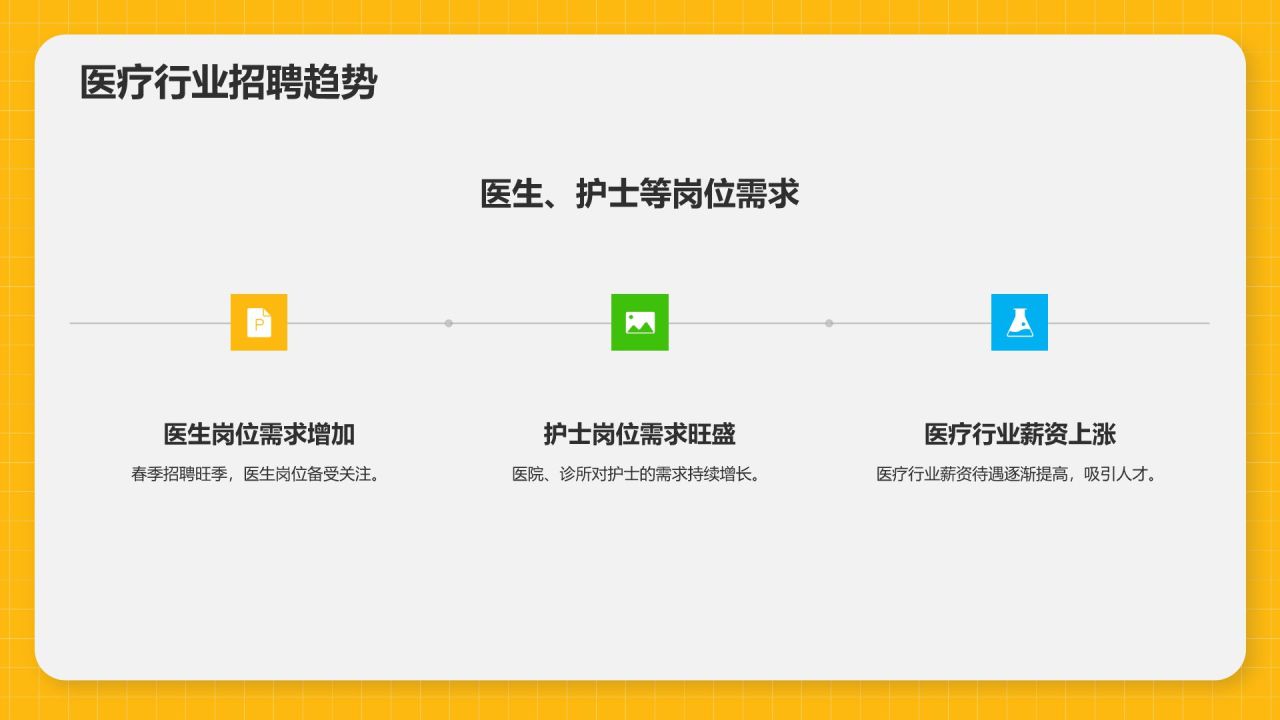 橙色3D风春季招聘PPT模板
