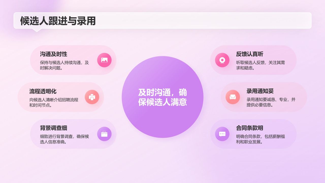 紫色3D风春季招聘PPT模板