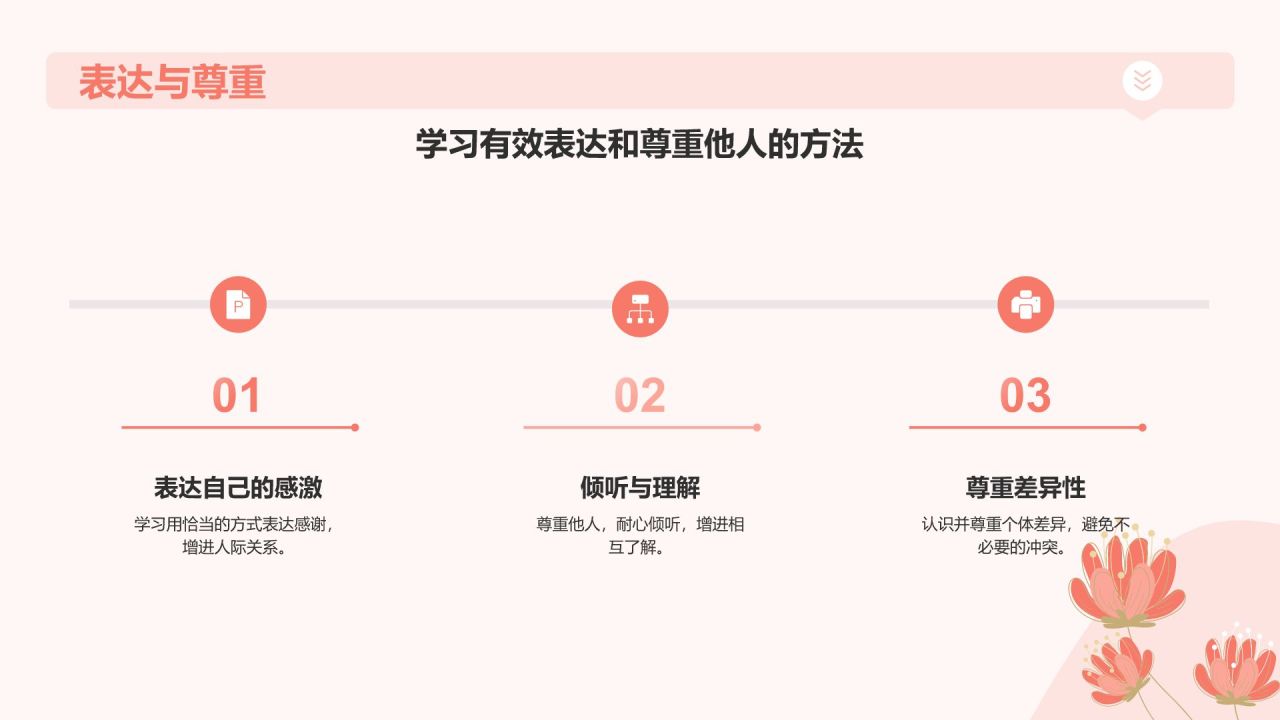 粉色插画风感恩教育主题班会PPT模板