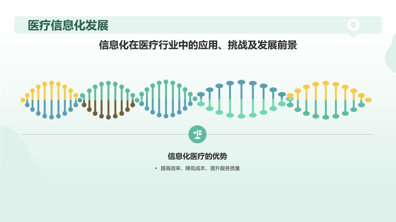 绿色插画风医生医疗行业通用PPT模板