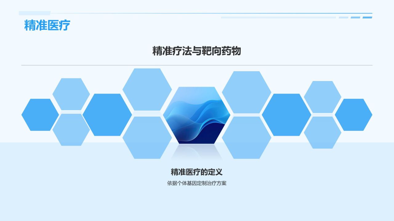 蓝色插画风医生医疗行业汇报通用PPT模板