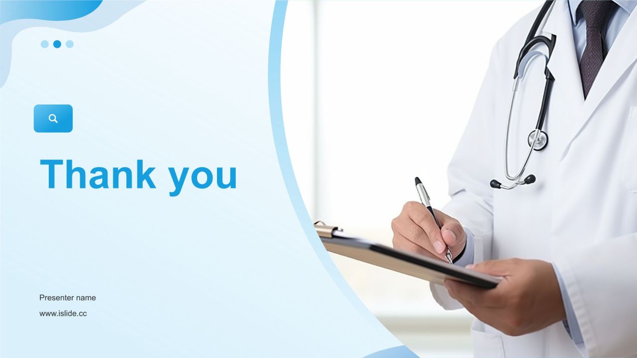 蓝色商务风医生工作总结汇报通用PPT模板