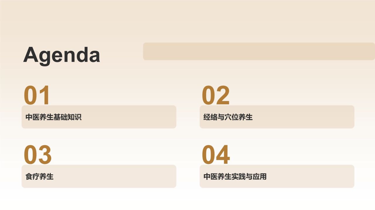 橙色复古风中医养生科普介绍PPT模板