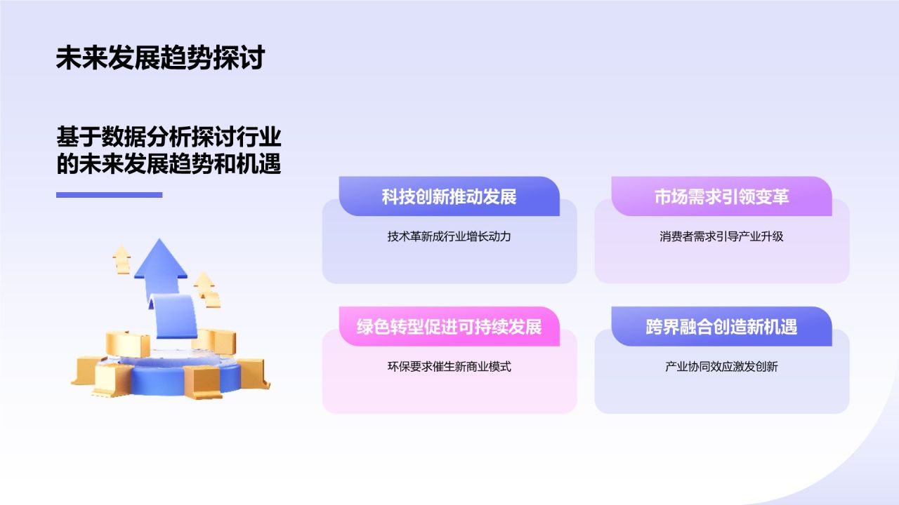 蓝色3D风数据分析报告PPT模板