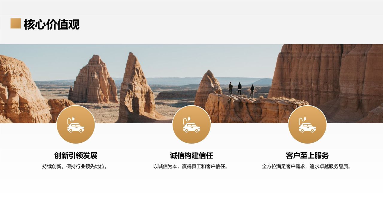 橙色黑金风公司介绍PPT模板