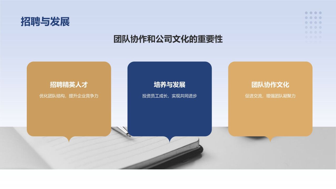蓝色商务风公司介绍PPT模板