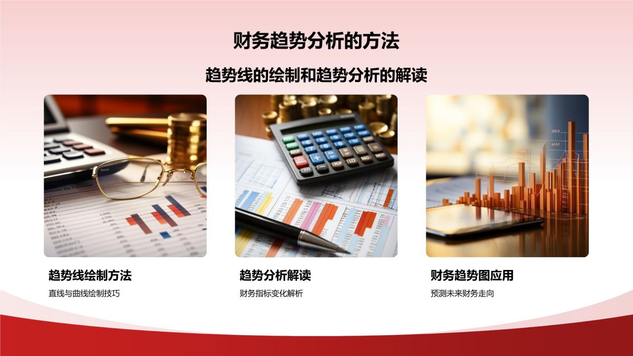 红色商务风财务分析PPT模板
