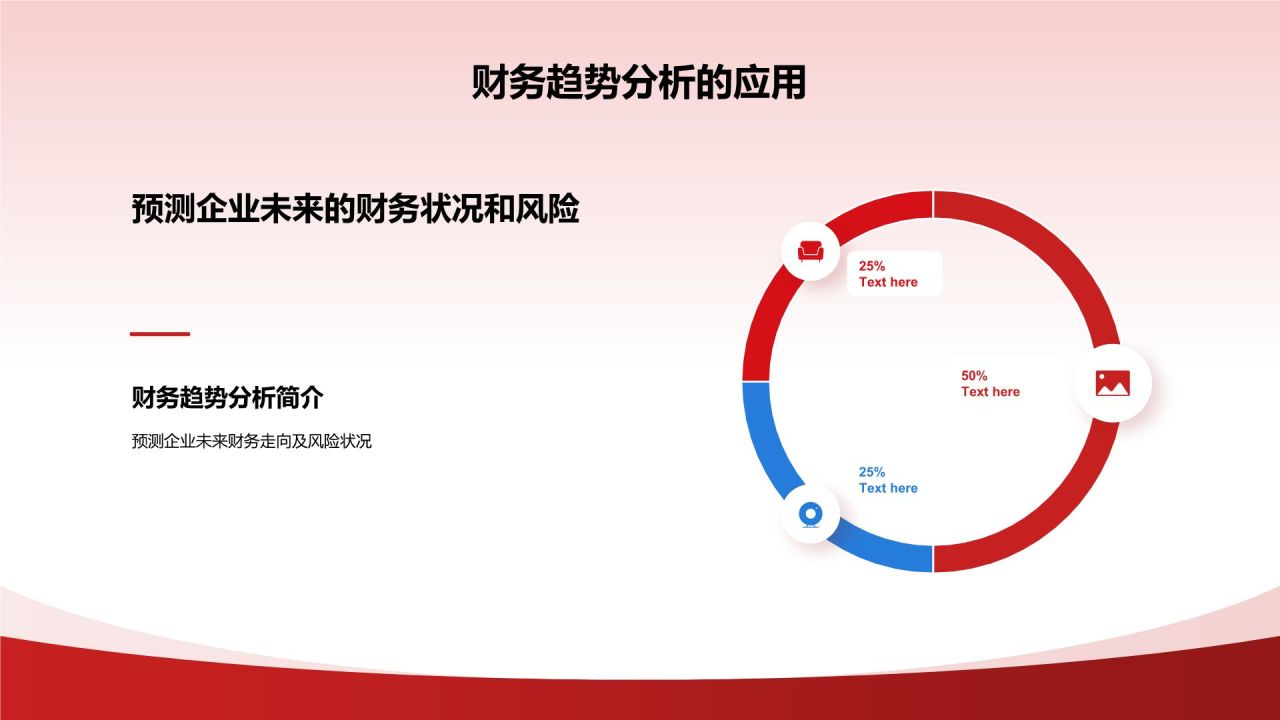 红色商务风财务分析PPT模板