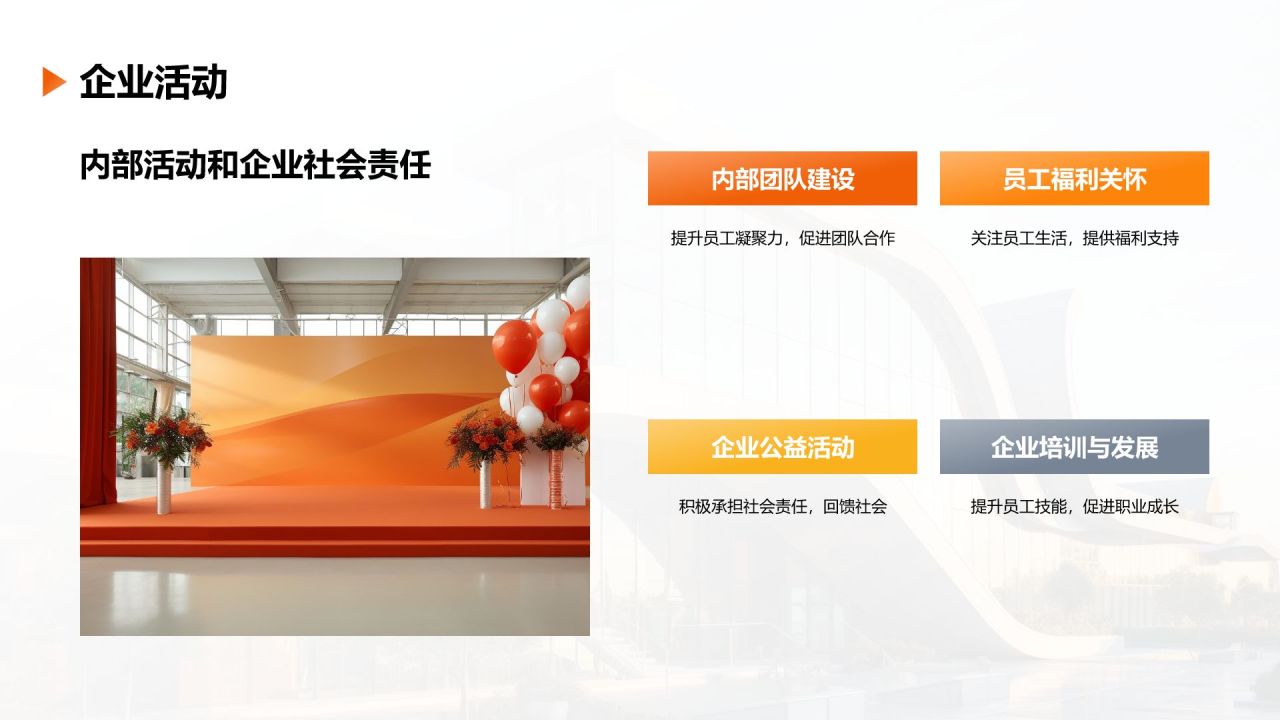 橙色商务风公司介绍PPT模板