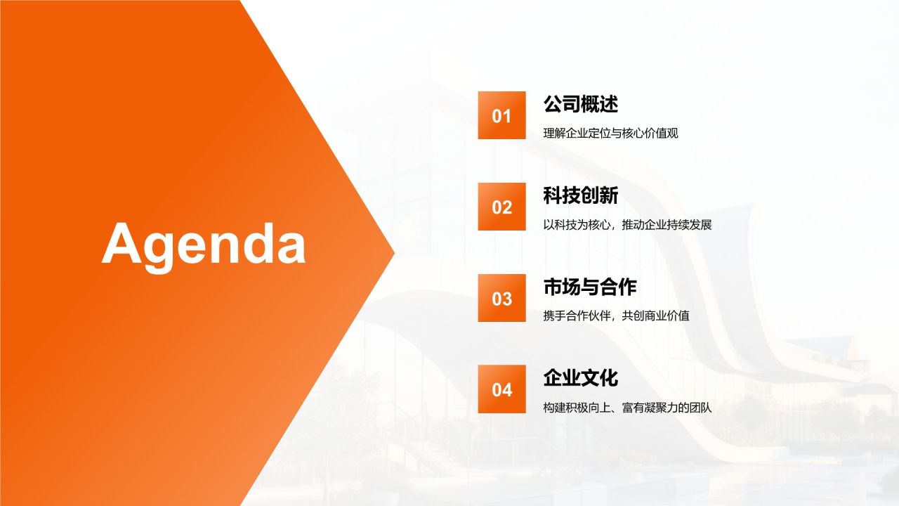 橙色商务风公司介绍PPT模板