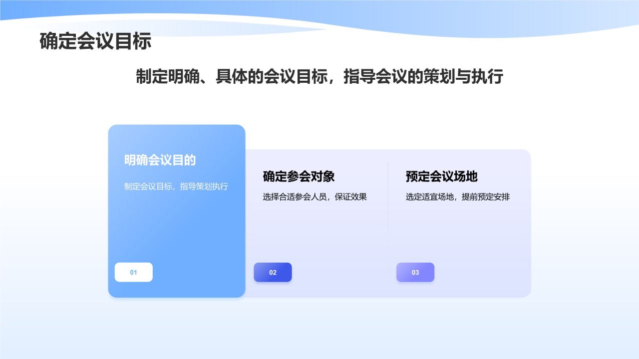 蓝色3D风会议活动流程PPT模板