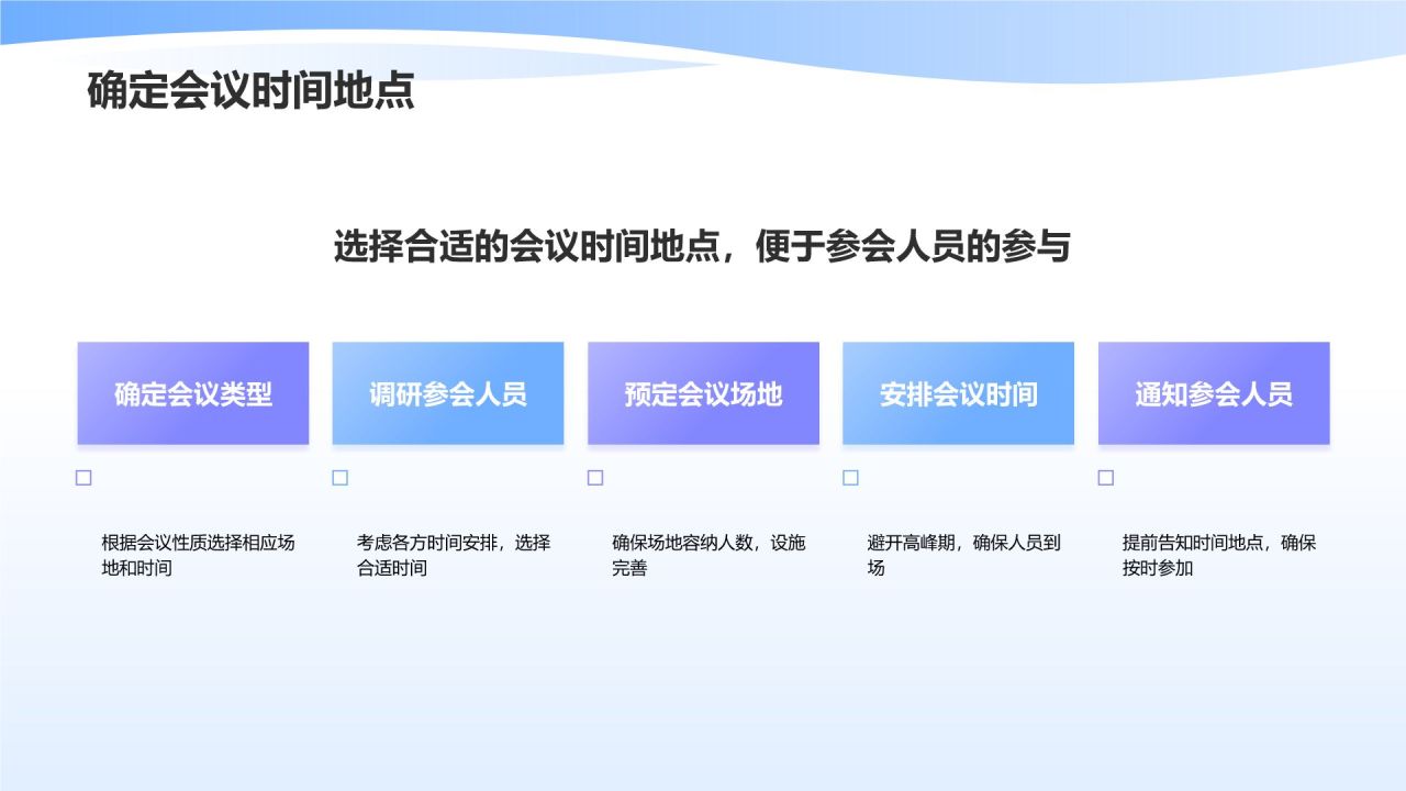 蓝色3D风会议活动流程PPT模板