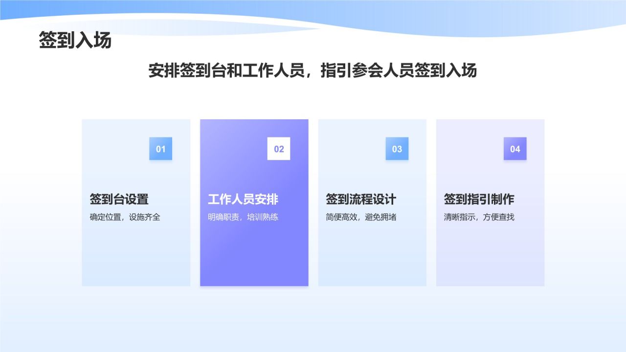 蓝色3D风会议活动流程PPT模板