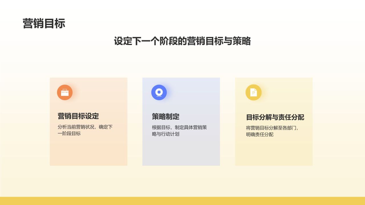 黄色插画风月度总结会议流程PPT模板