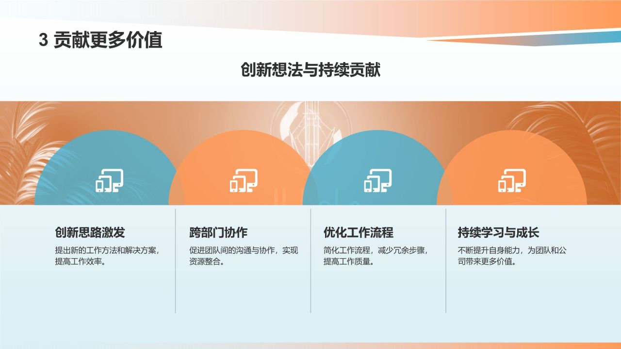 蓝色商务风员工转正述职汇报PPT模板