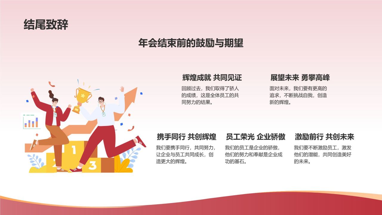 红色喜庆风企业表彰PPT模板