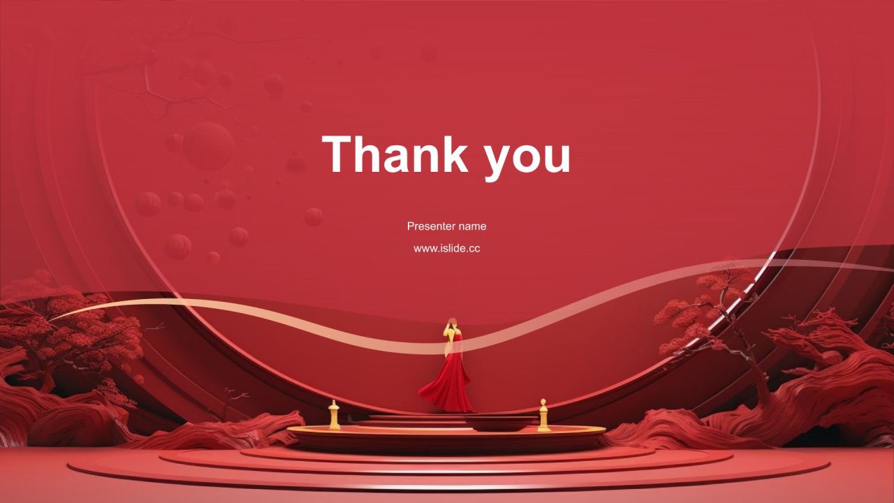 红色喜庆风企业表彰PPT模板