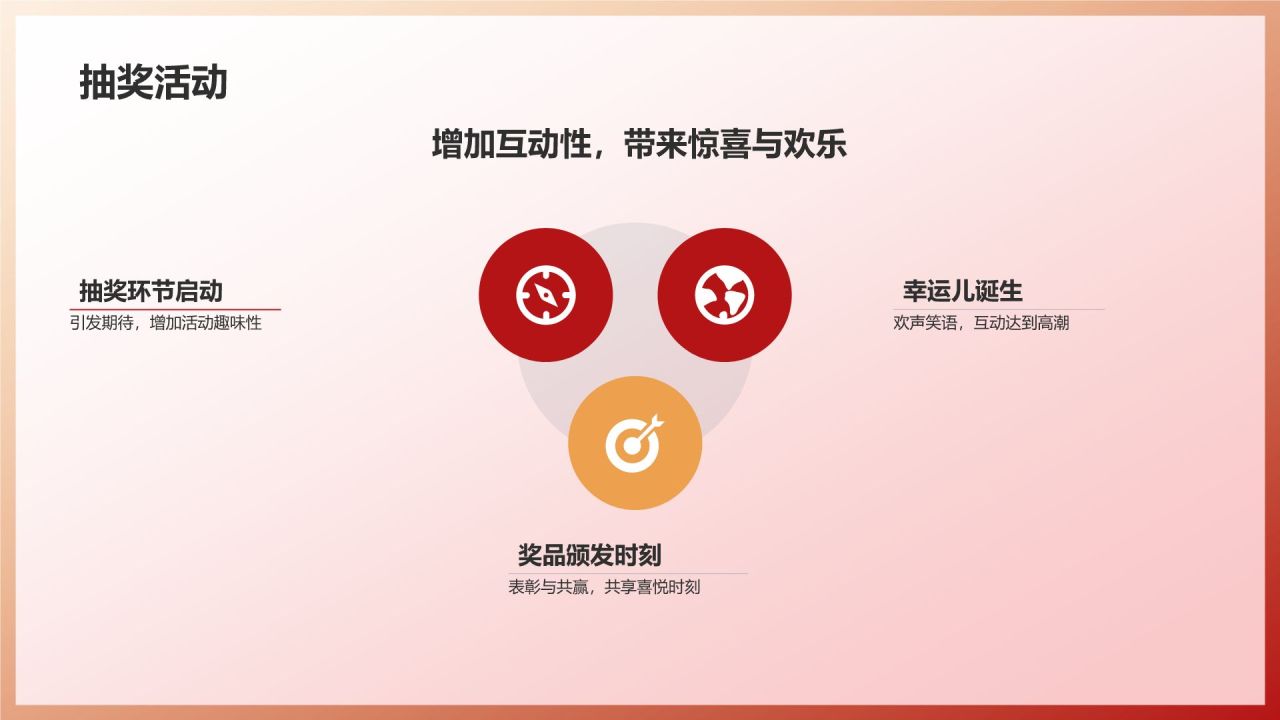 红色渐变风年会表彰PPT模板