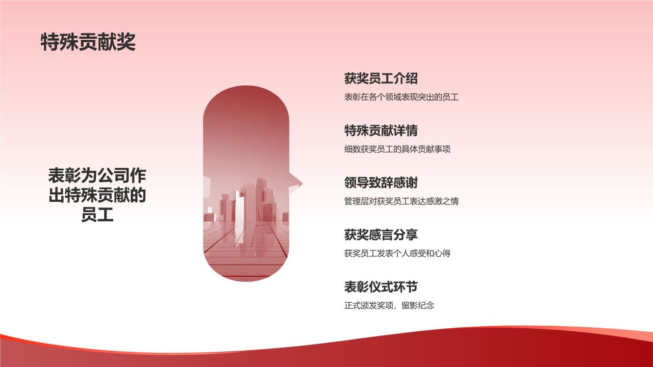红色商务风表彰庆典PPT模板