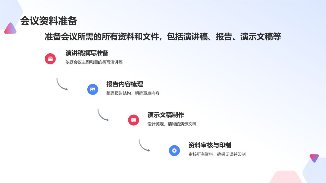 蓝色插画风会议活动流程PPT模板