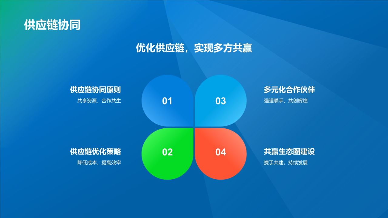蓝色渐变风企业文化宣传PPT模板