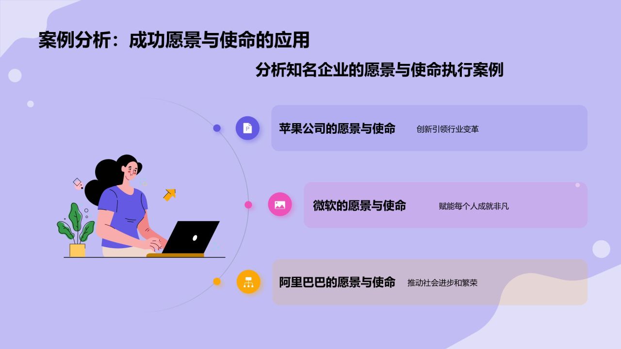 紫色插画风企业文化宣传PPT模板