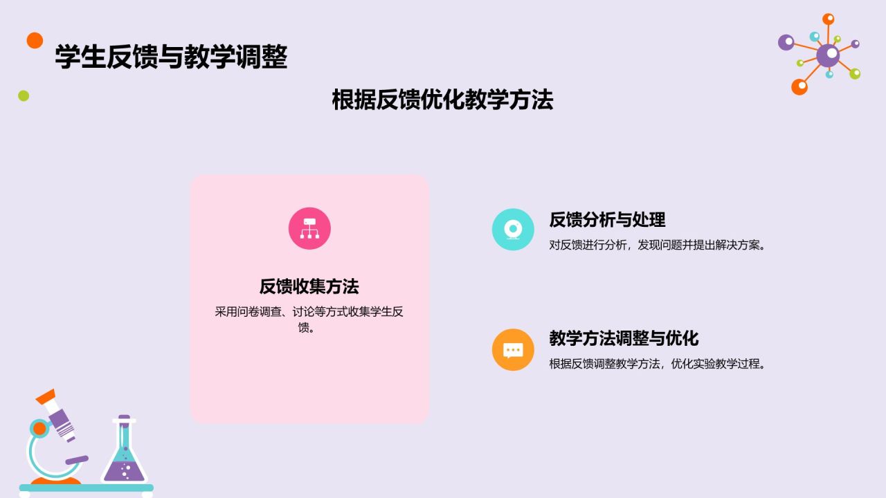 紫色插画风科学实验PPT模板